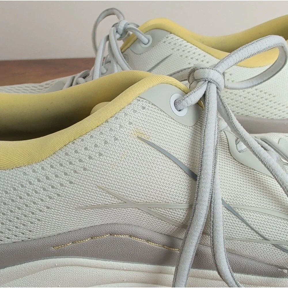 Dansko Women's Pace Mesh Comfort Walking Sneaker Shoes White/Yellow, 40, US 9.5